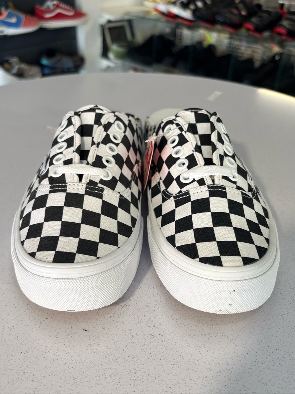 Vans Kids Black and White Checkered Classic Sneakers Size 8.5